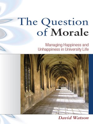 cover image of The Question of Morale